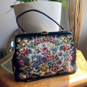 Jolles Original Petit Point Vintage Embroidered Handba